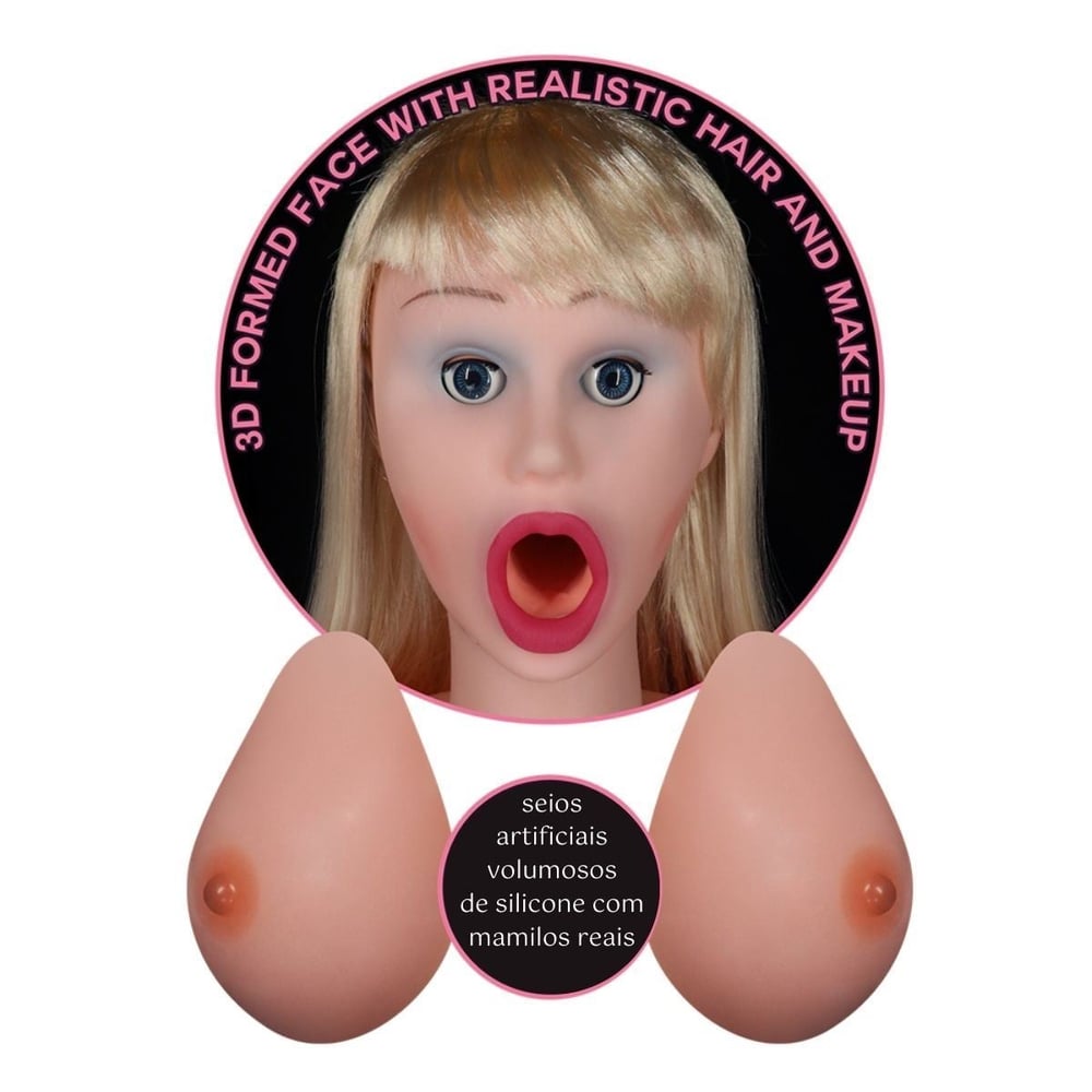 Boneca Inflável Victória Blonde Com Seios Em Silicone Lovetoy