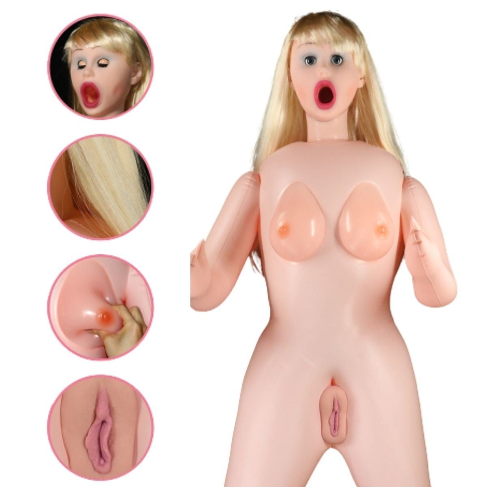 Boneca Inflável Victória Blonde Com Seios Em Silicone Lovetoy