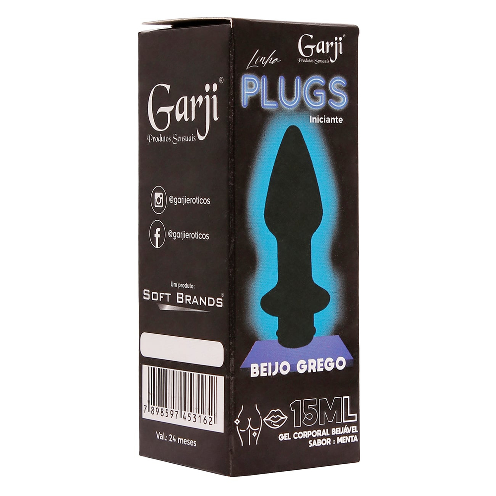 Plug Anal Em Gel Beijo Grego Excitante Beijável 15ml Garji