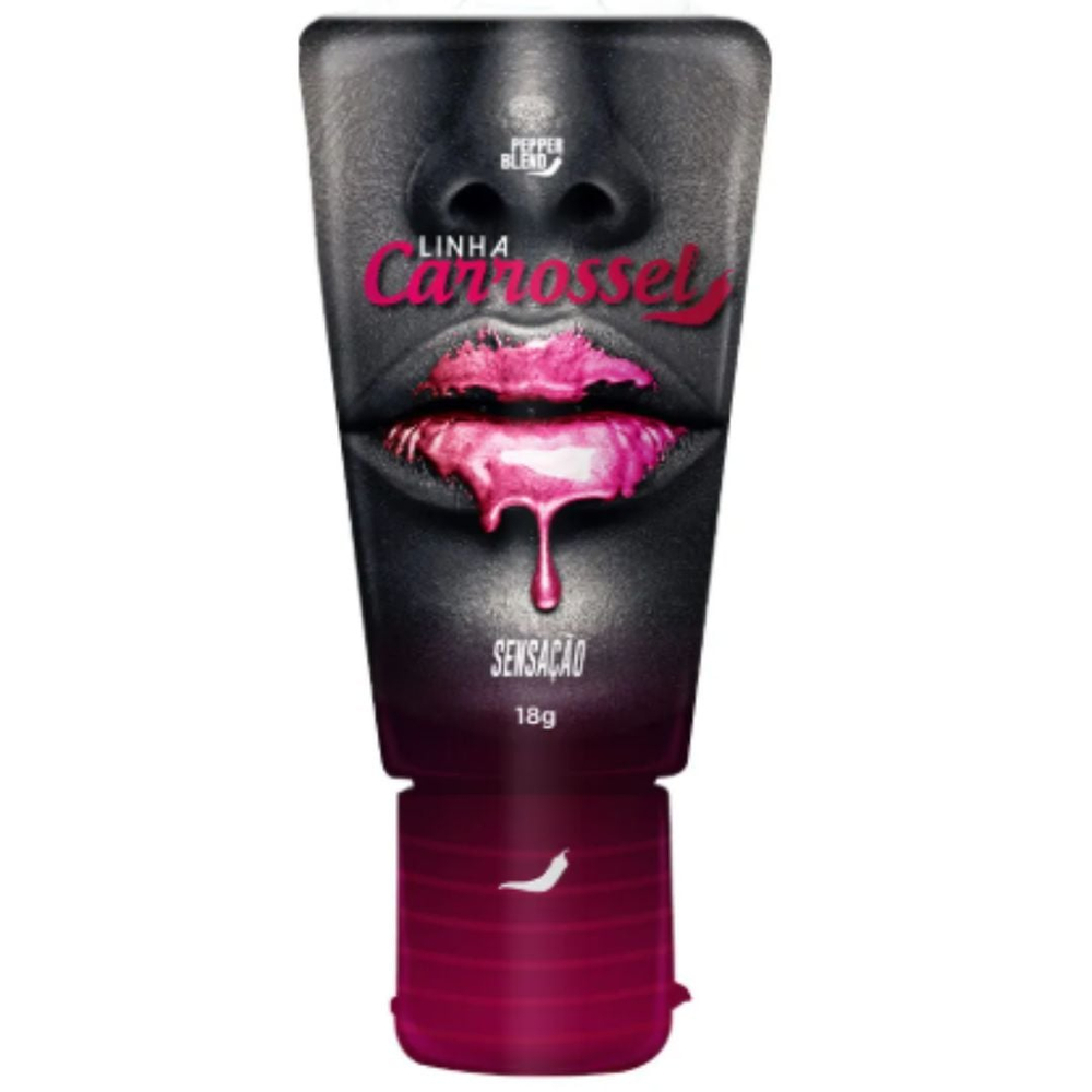 Carrossel Gel Lubrificante Com Glitter Beijável 18g Pepper Blend