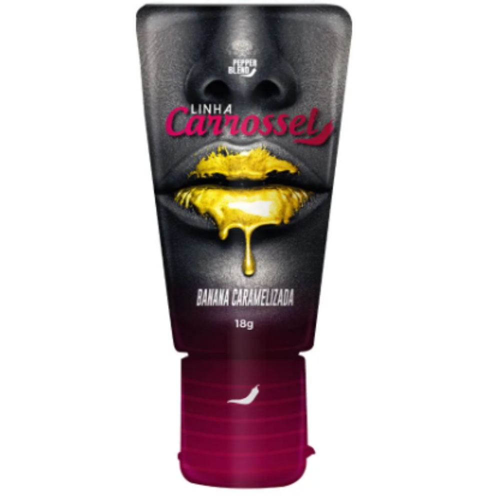 Carrossel Gel Lubrificante Com Glitter Beijável 18g Pepper Blend