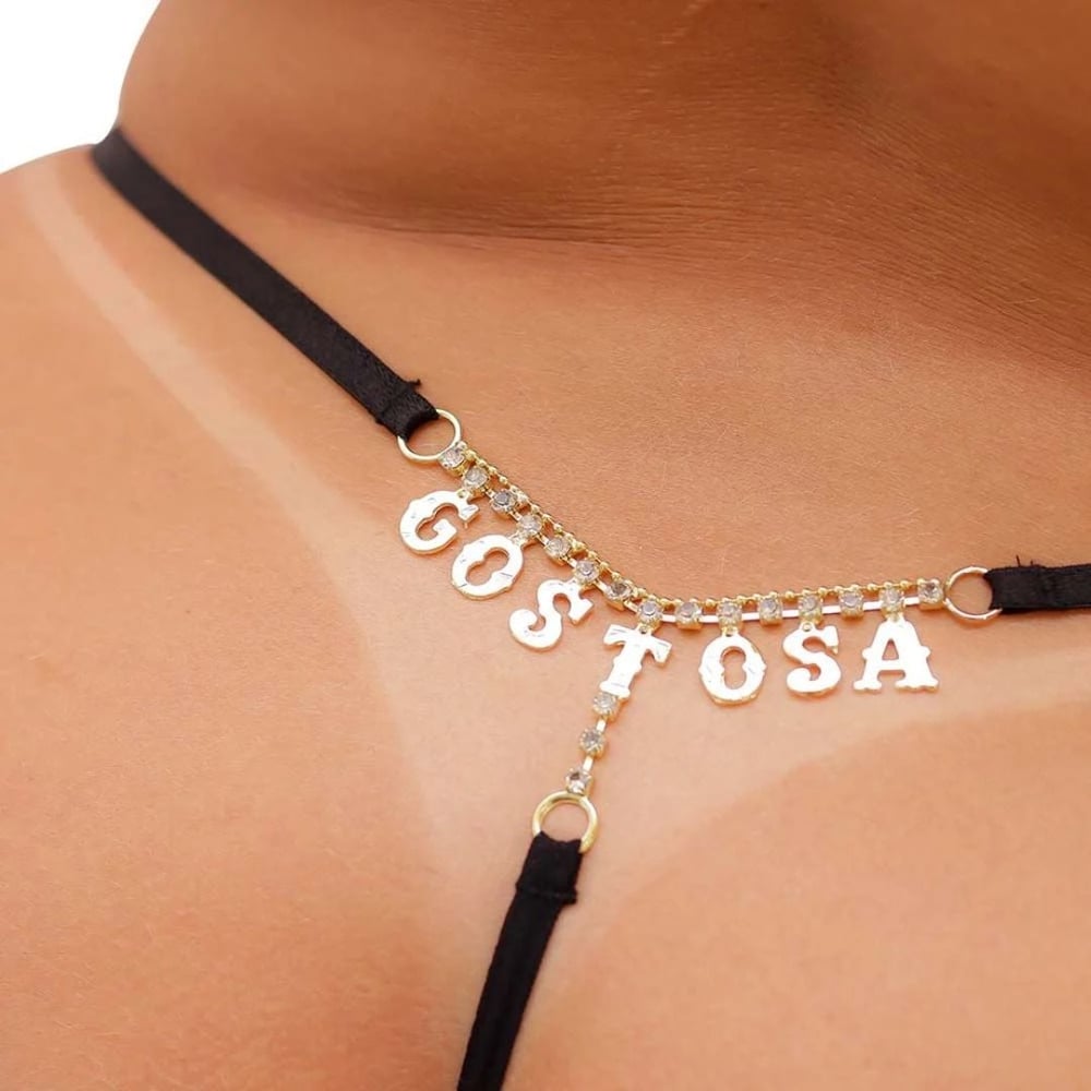 Calcinha Fio Dental Strass Gostosa Em Renda Plus Size Tallyta