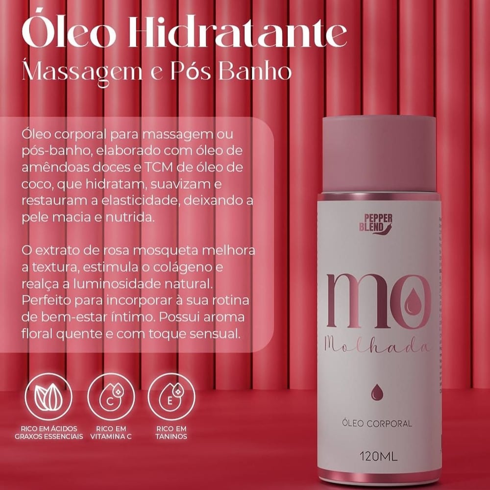 óleo Hidratante Pós Banho 120ml Linha Molhada Pepper Blend