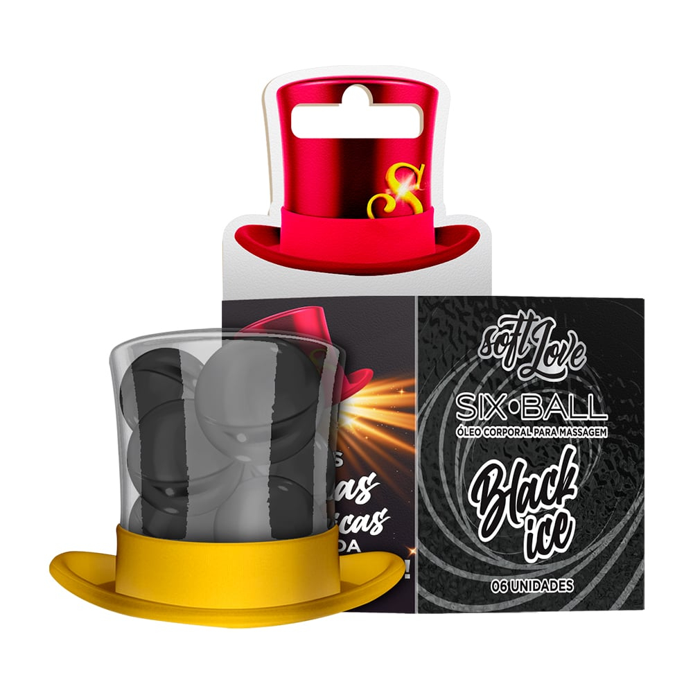 Six Ball 6 Cápsulas Com óleo Corporal Beijável Soft Love