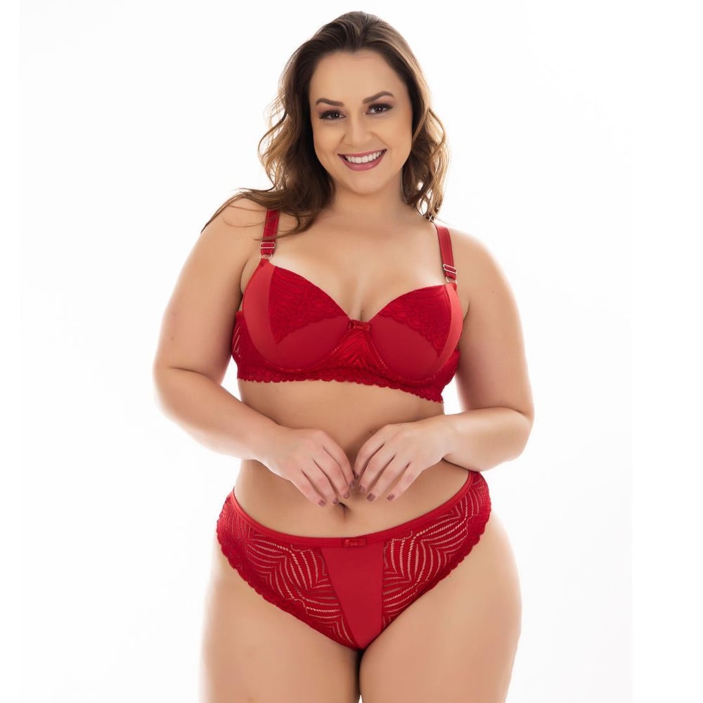 Conjunto Plus Size Belinda Em Renda Patitex