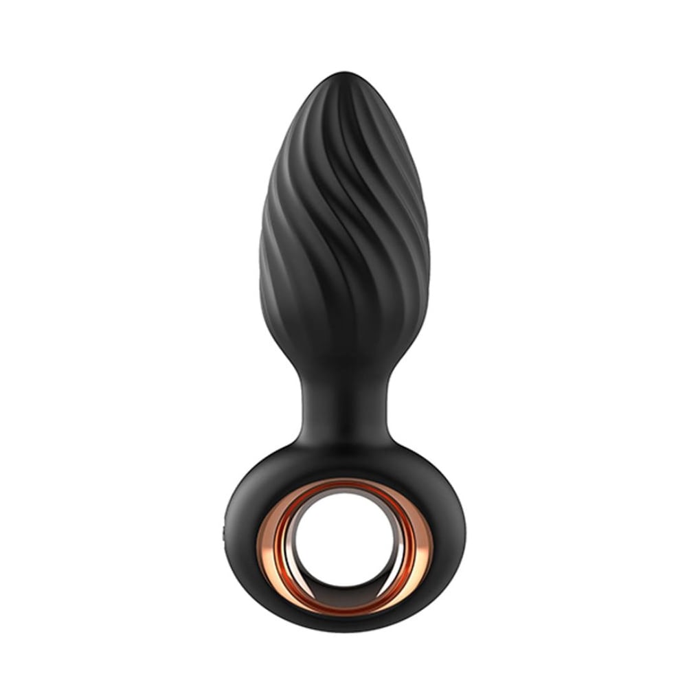 Plug Anal Em Silicone 9 Modos De Vibração E Rotação Com Controle Remoto Sem Fio