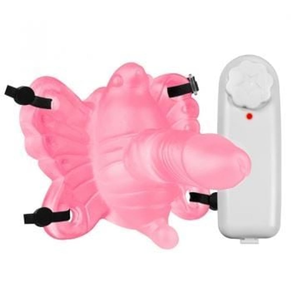 Vibrador Butterfly Estimulador Feminino Com Mini Pênis Pau Brasil