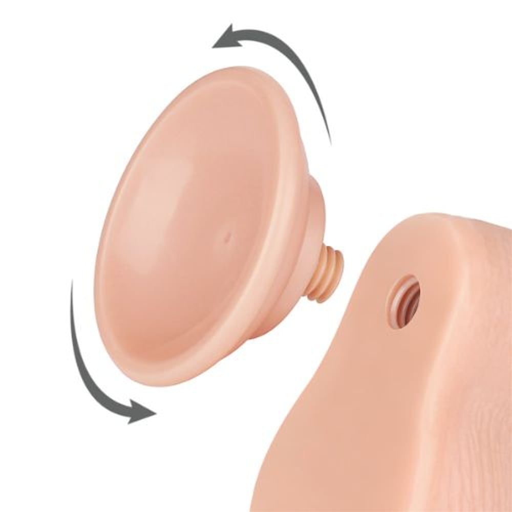 Pênis Realístico Com Pele Deslizante Escroto E Ventosa 19,5 X 3,7cm Vibe Toys