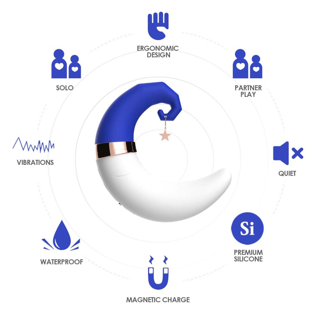 Vibrador De Clitóris Formato De Lua 10 Modos De Vibração E Pulsação Vibe Toys