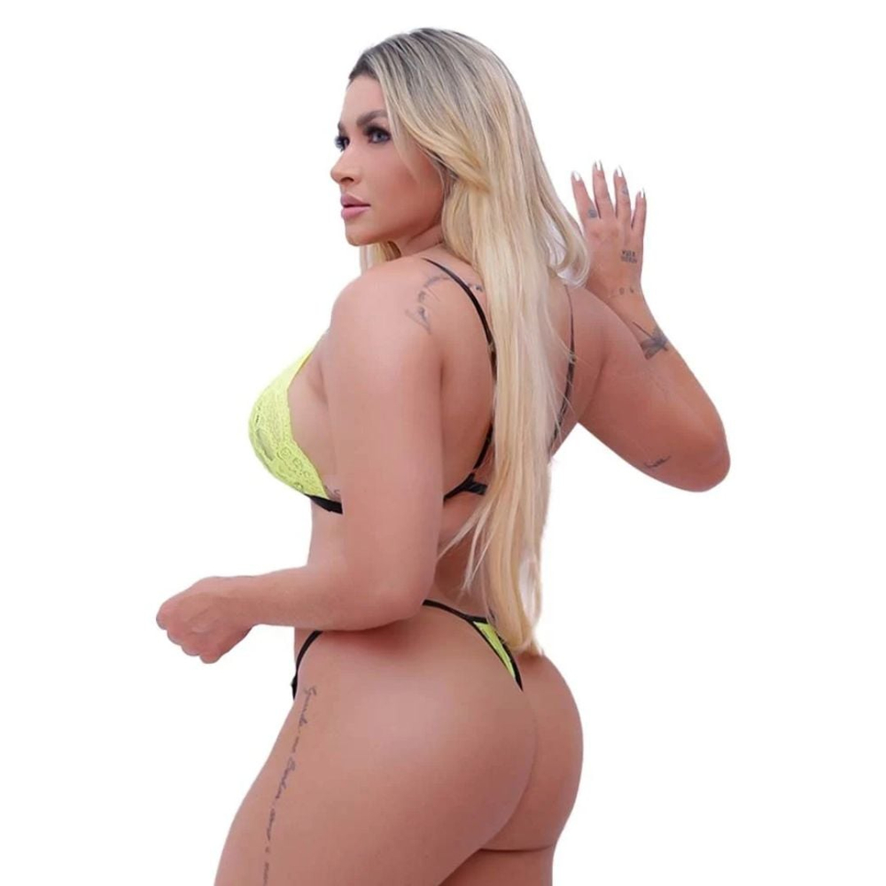 Conjunto Strappy Em Renda Nana Tallyta Moda Apimentada