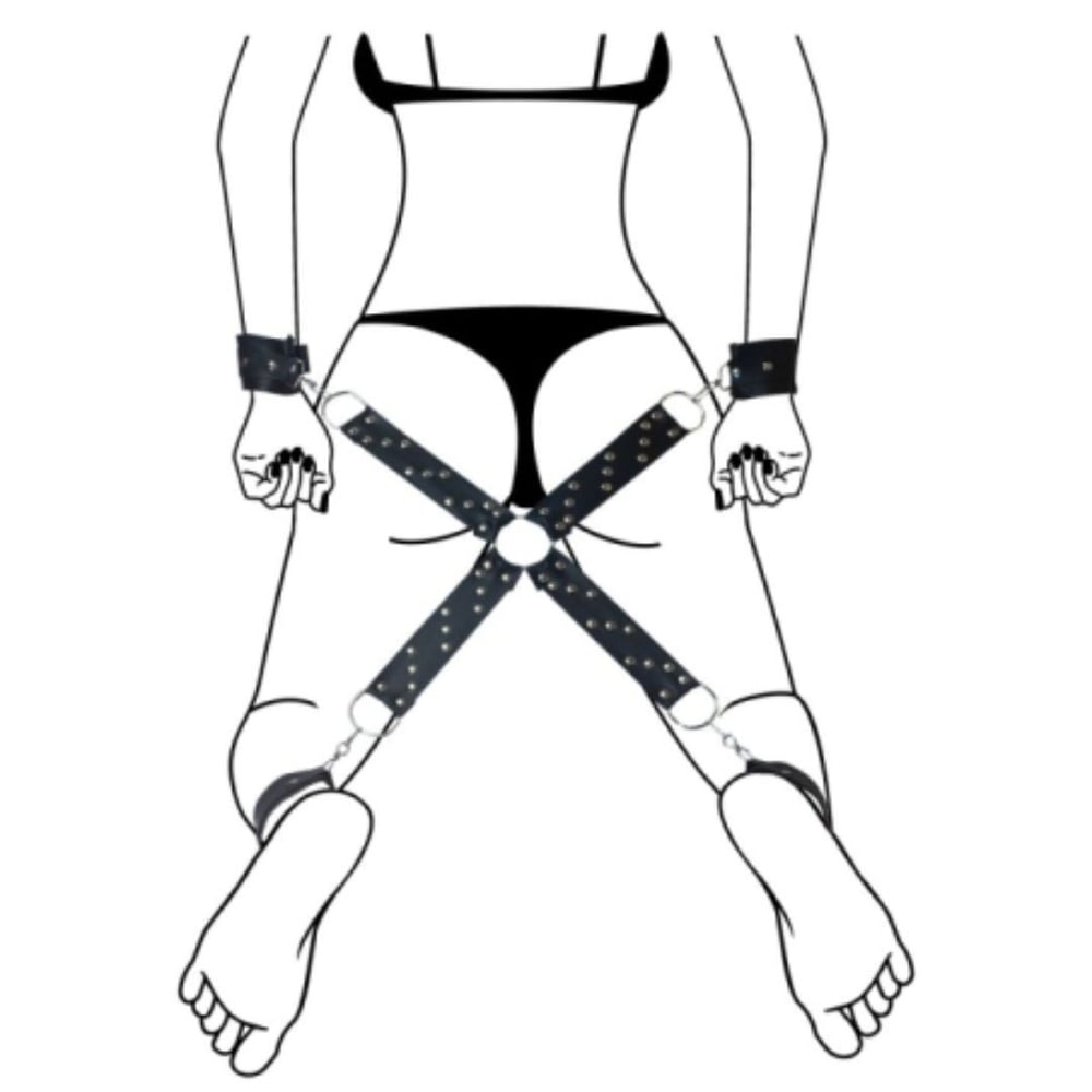 Separador X Com Algemas E Tornozeleiras La Pimienta