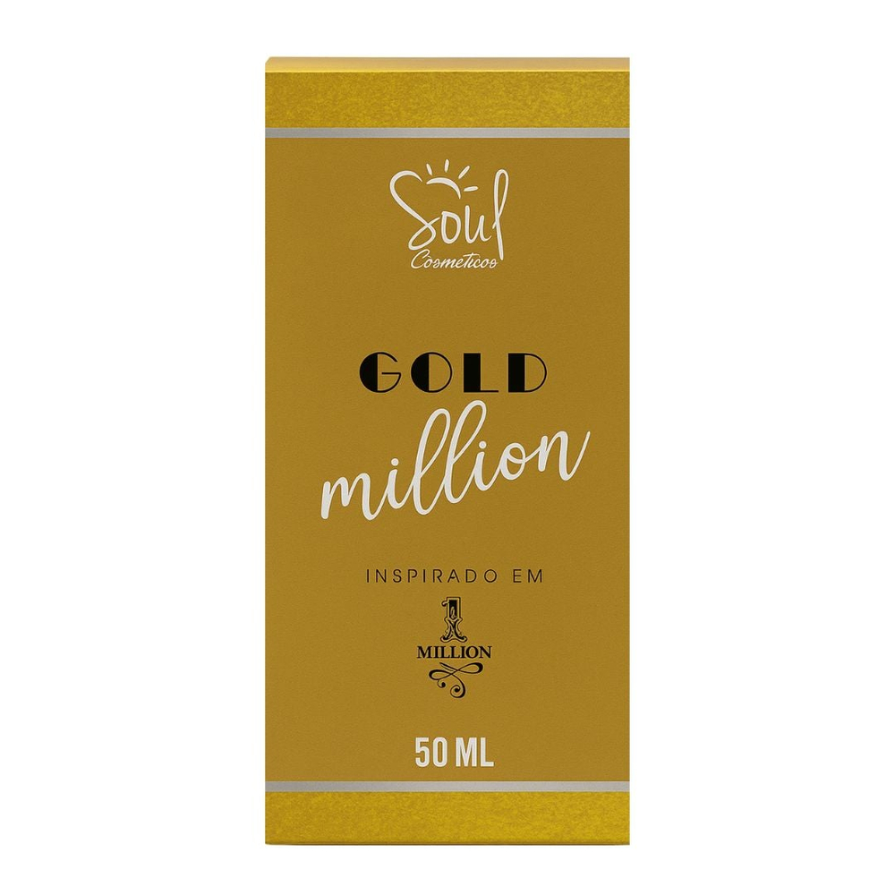 Gold Million Colônia Masculina 50ml Soul Cosméticos