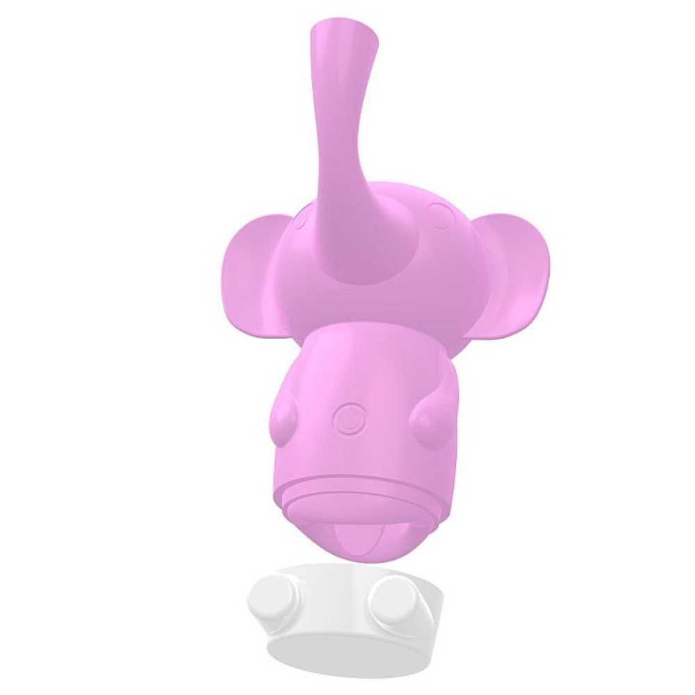 Vibrador Formato De Elefante Com 11 Modos De Pulsação E Língua Estimuladora
