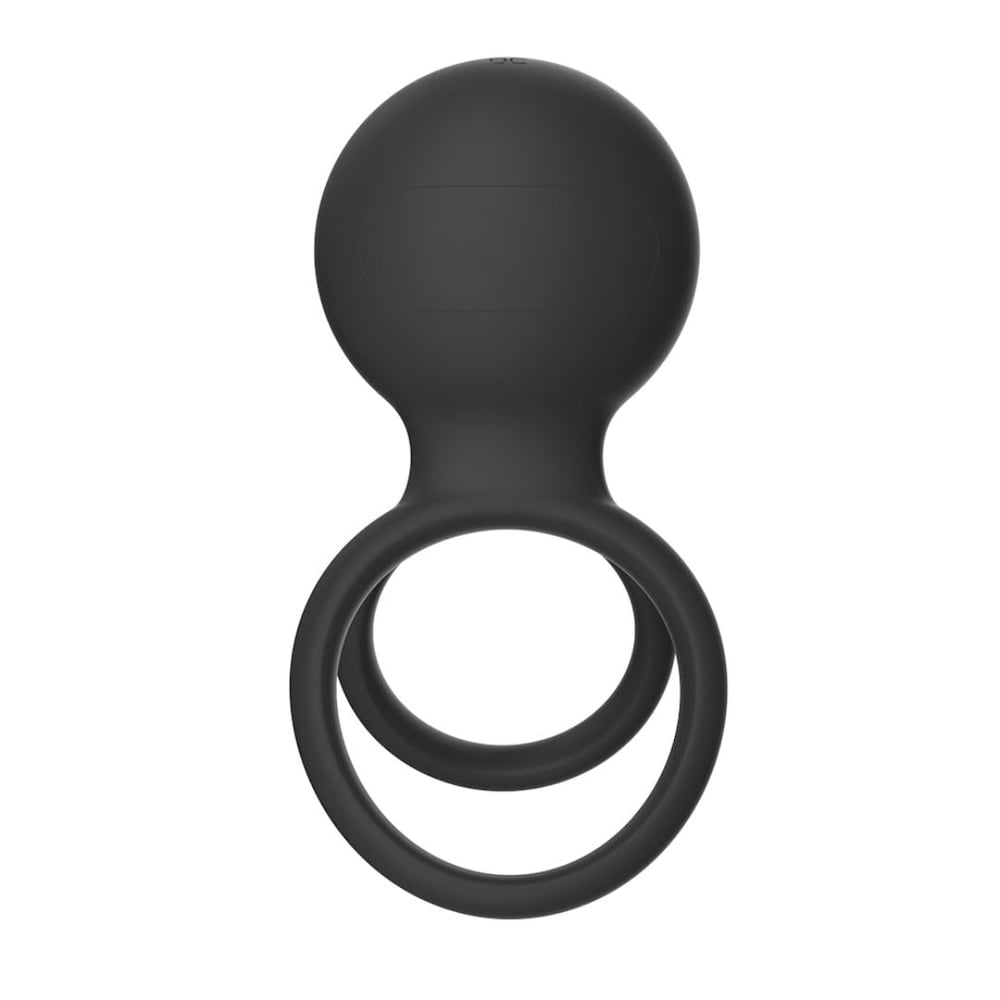 Anel Peniano Duplo Lip Ring Com Língua Estimuladora E Penetrador 9 Vibrações