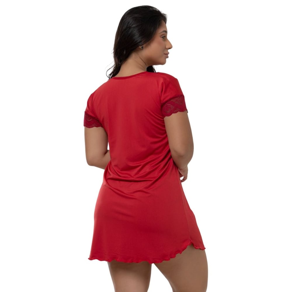 Camisola Confort Lisa Luíza Com Renda Patitex