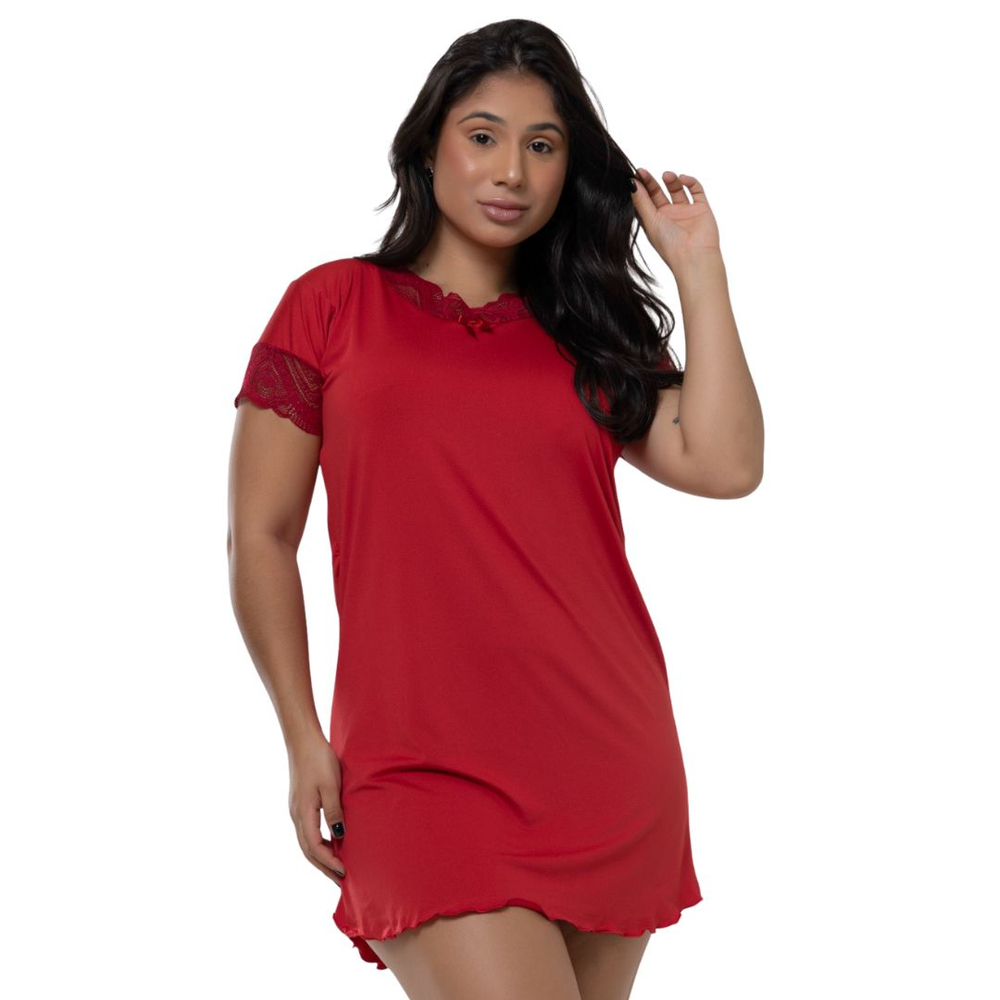 Camisola Confort Lisa Luíza Com Renda Patitex