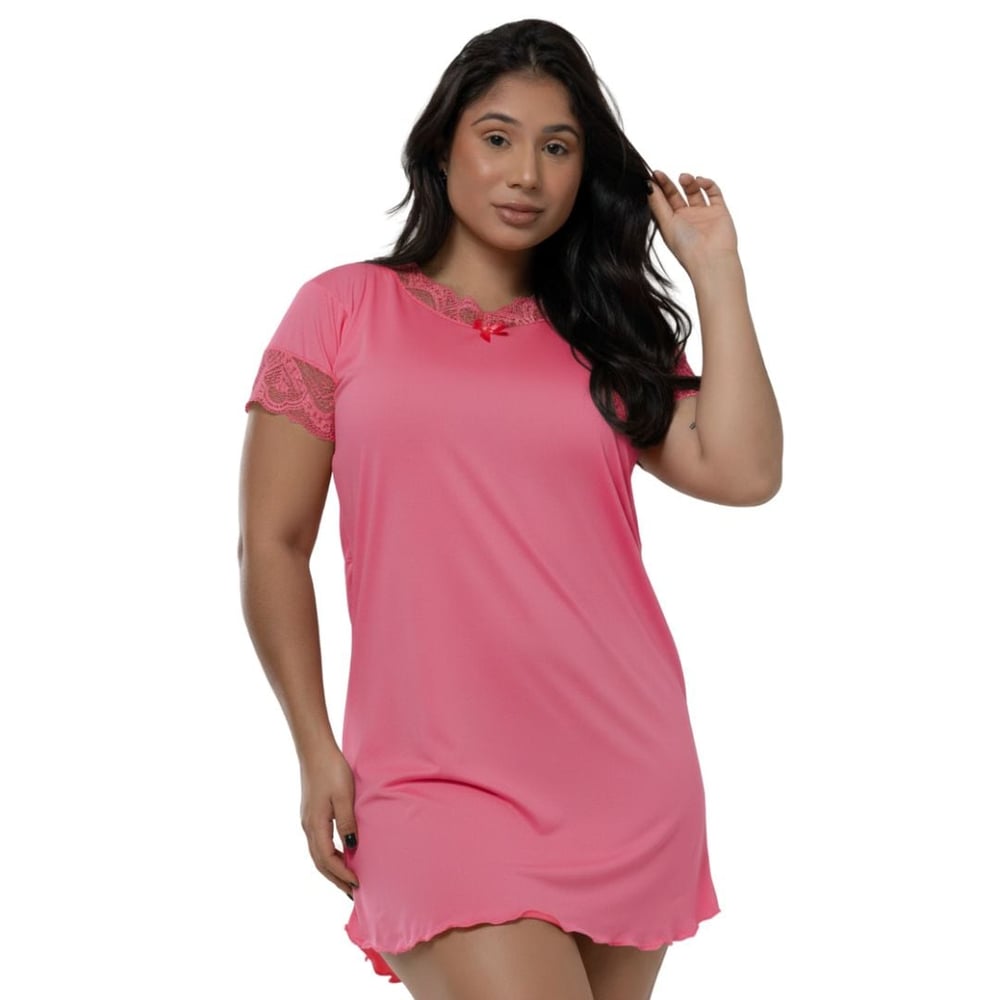 Camisola Confort Lisa Luíza Com Renda Patitex