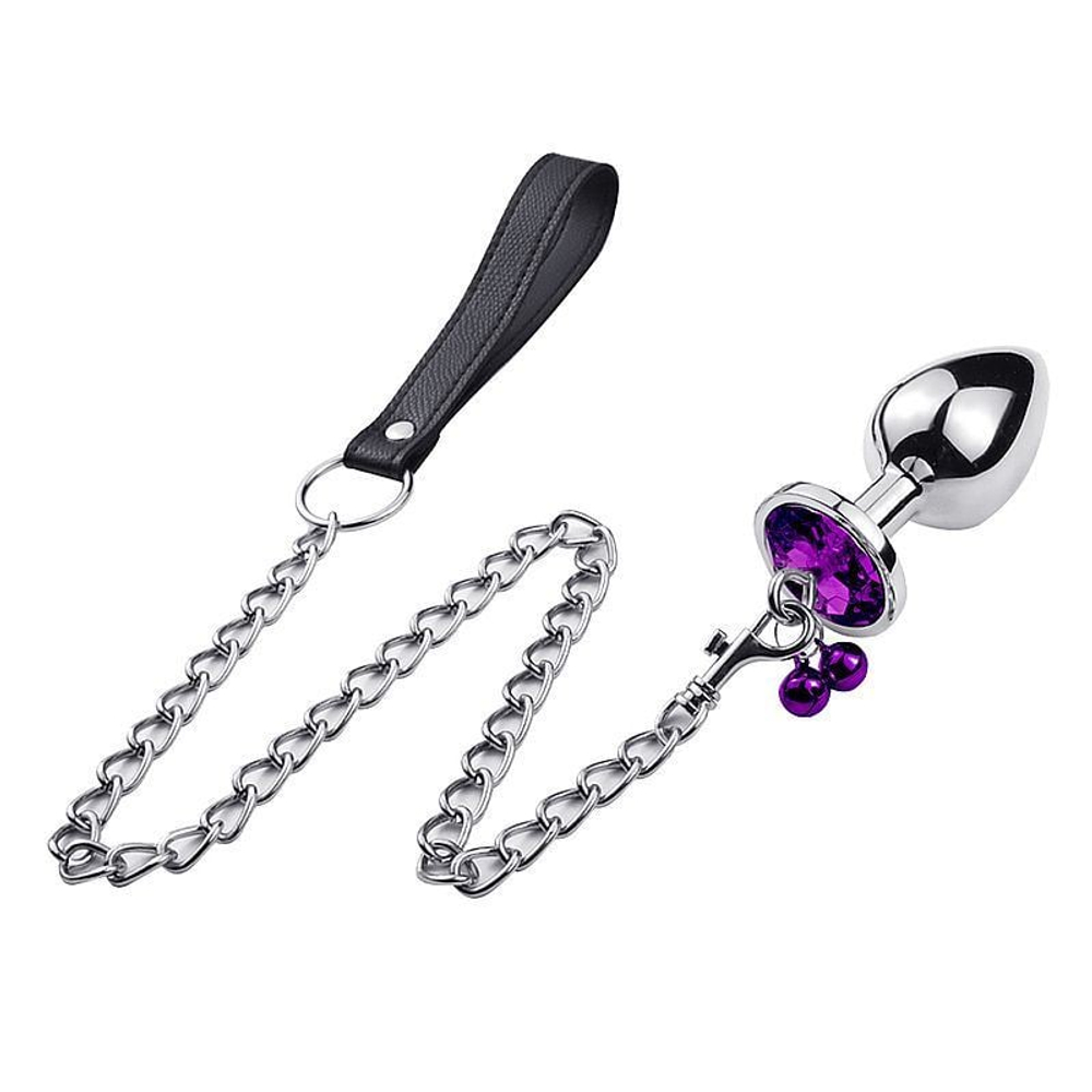 Plug Anal Pingente Com Corrente Tamanho G