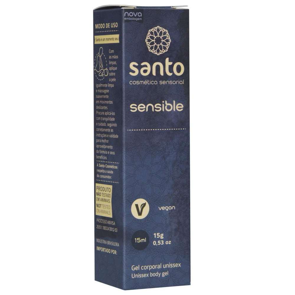 Sensible Gel Corporal Anestésico 15ml Santo Cosméticos