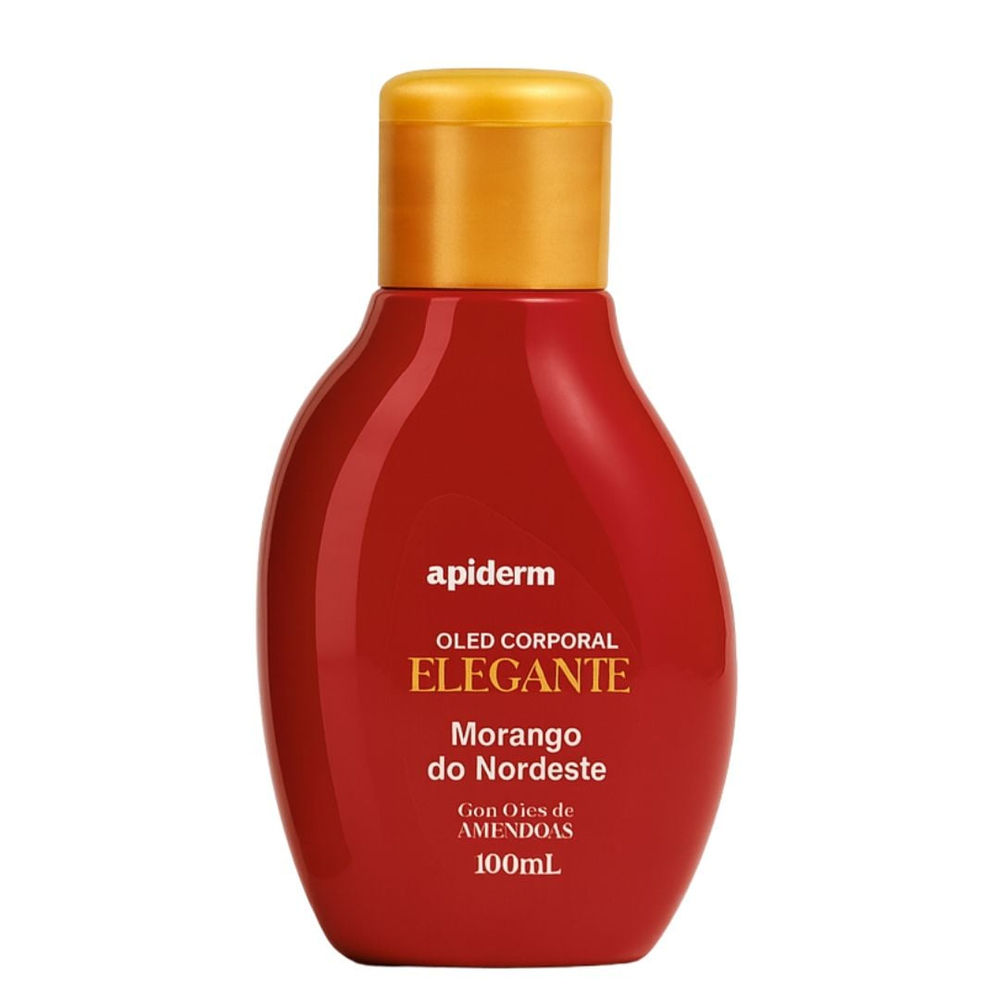 Elegante óleo Hidratante Corporal De Morango 100ml Apiderm