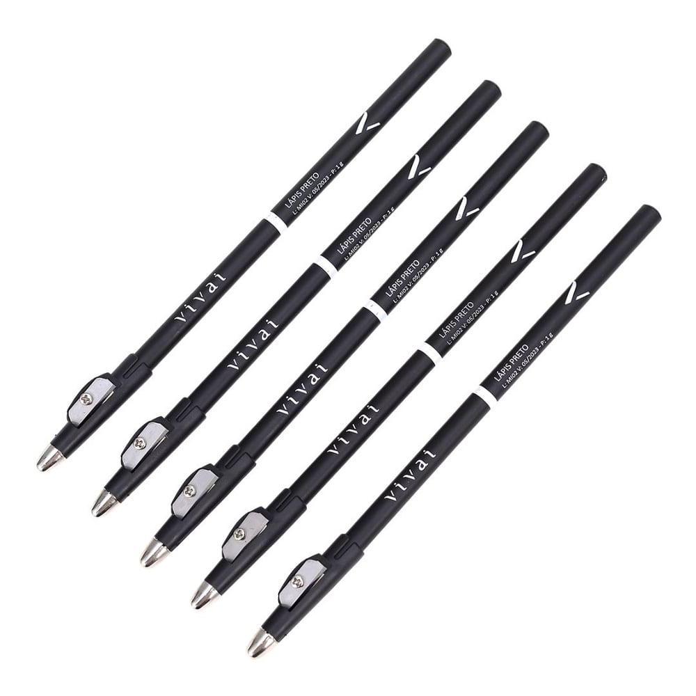 Lápis Preto Com Apontador Vivai