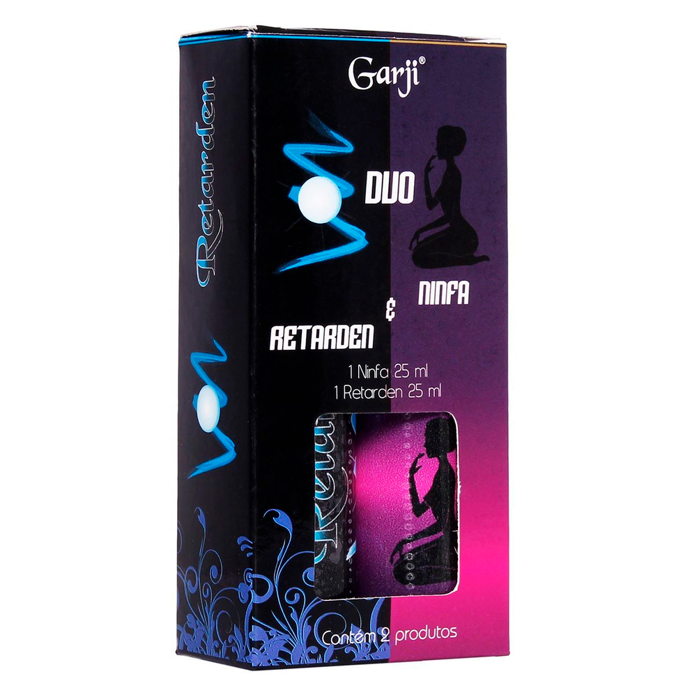Duo Retarden E Ninfa Gel Para Massagem 25ml Garji