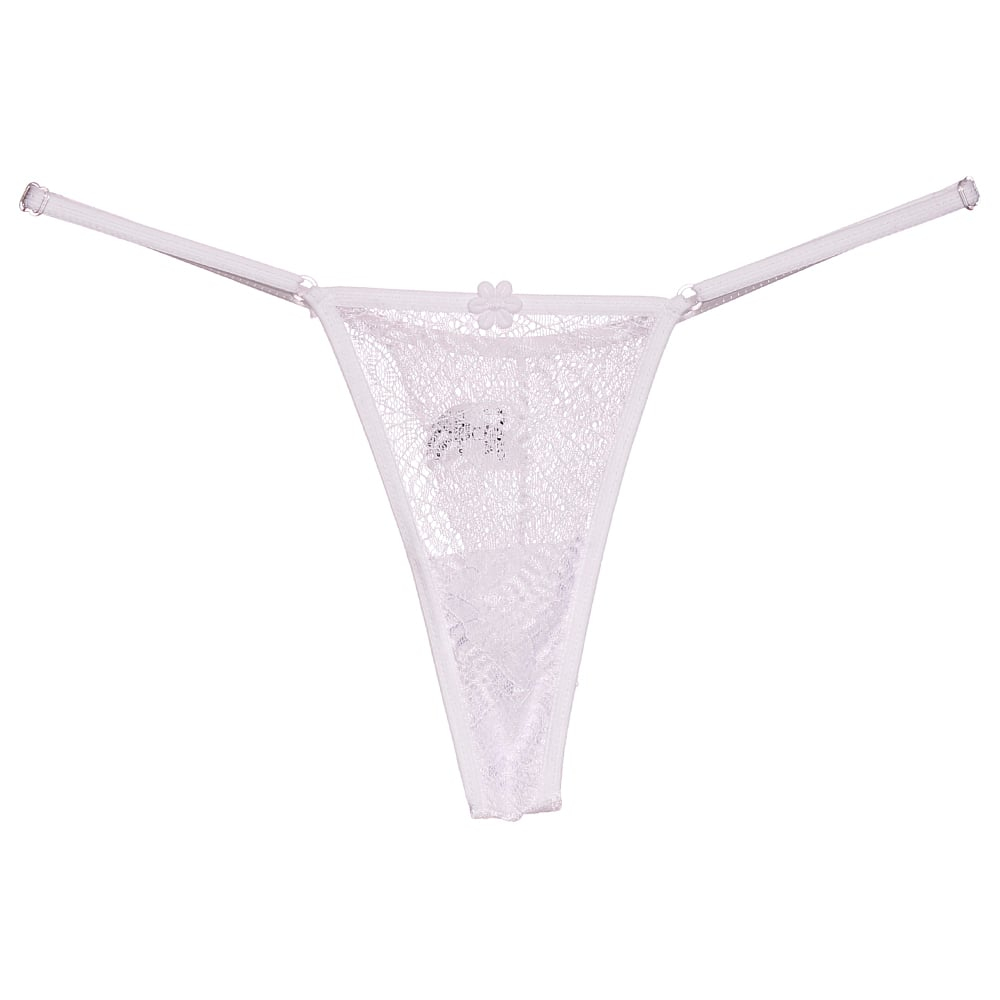 Calcinha Fio Dental Em Renda Com Regulagem Lateral Mil Toques