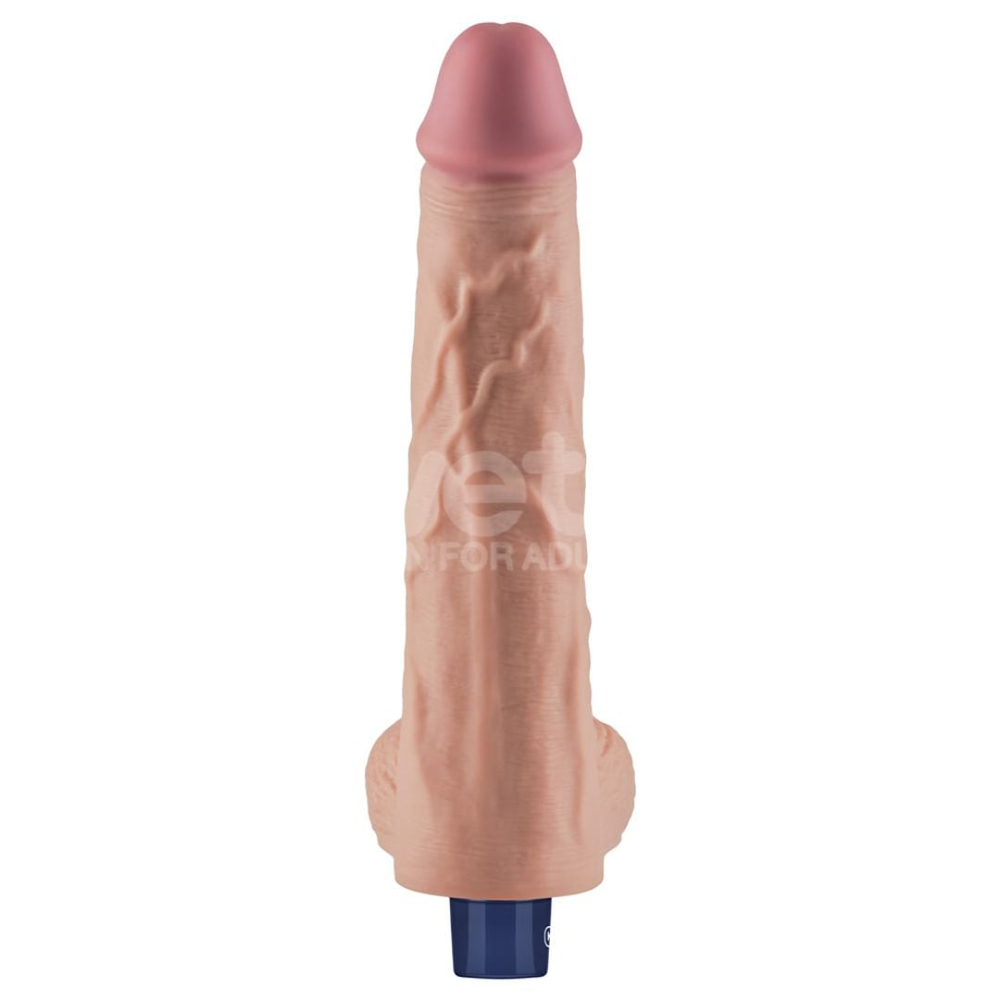 Pênis Realístico Recarregável 10 Vibrações 25,3 X 5,1cm Real Softee