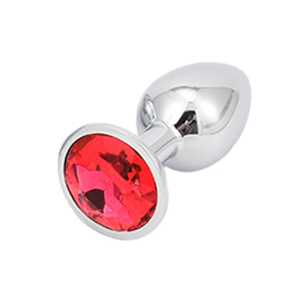 Plug Anal De Metal Com Pedra Colors Médio
