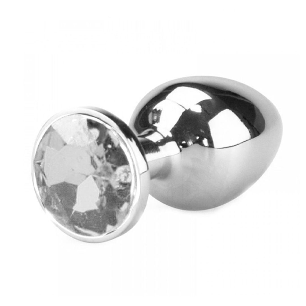 Plug Anal De Metal Com Pedra Colors Médio