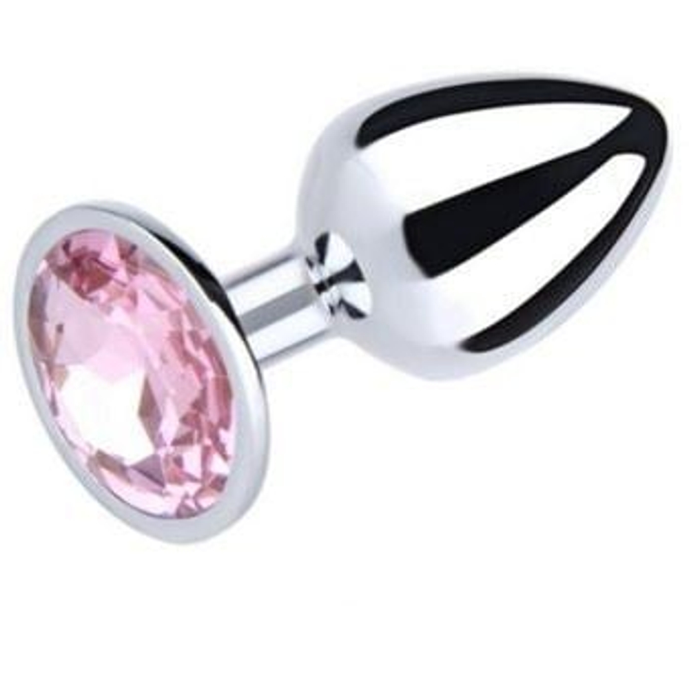 Plug Anal De Metal Com Pedra Colors Médio
