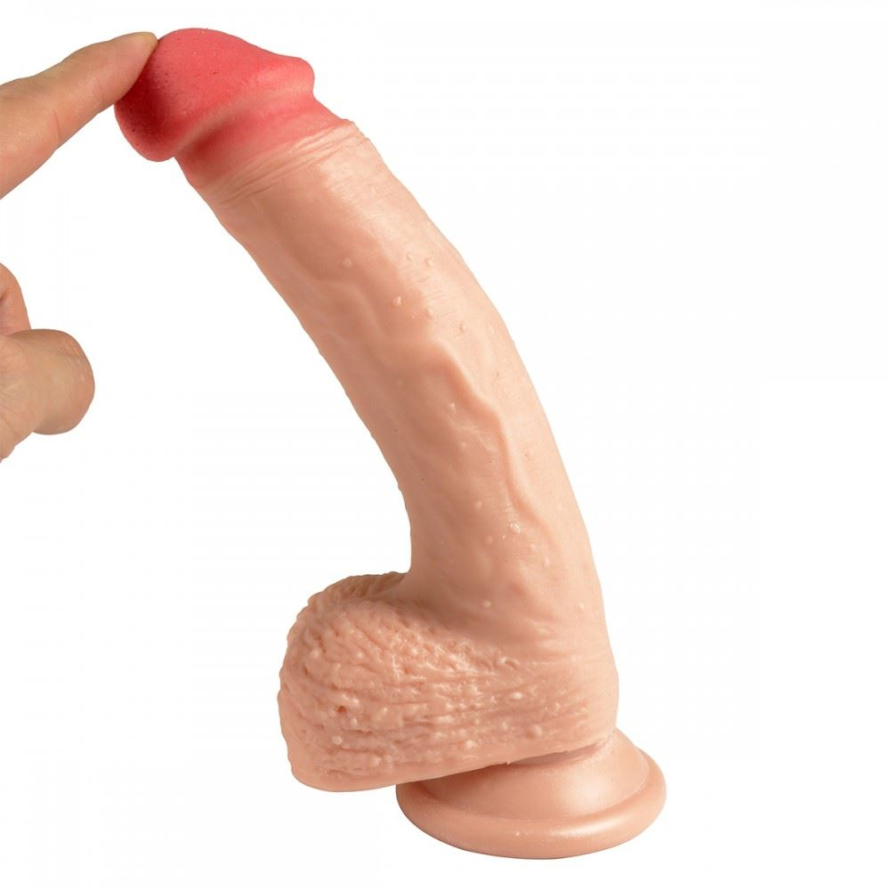 Prótese Realística Super Macia Com Escroto E Ventosa 21,3 X 3,7cm Vibe Toys