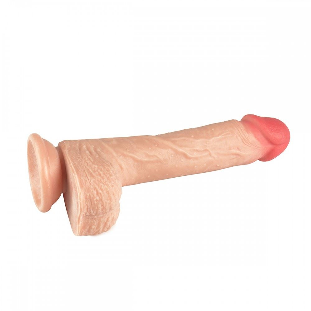 Prótese Realística Super Macia Com Escroto E Ventosa 21,3 X 3,7cm Vibe Toys