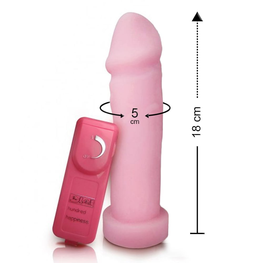 Prótese Em Cyberskin Com Vibro E Vértebra 18 X 5cm Linha Pura Ambição Sexy Fantasy
