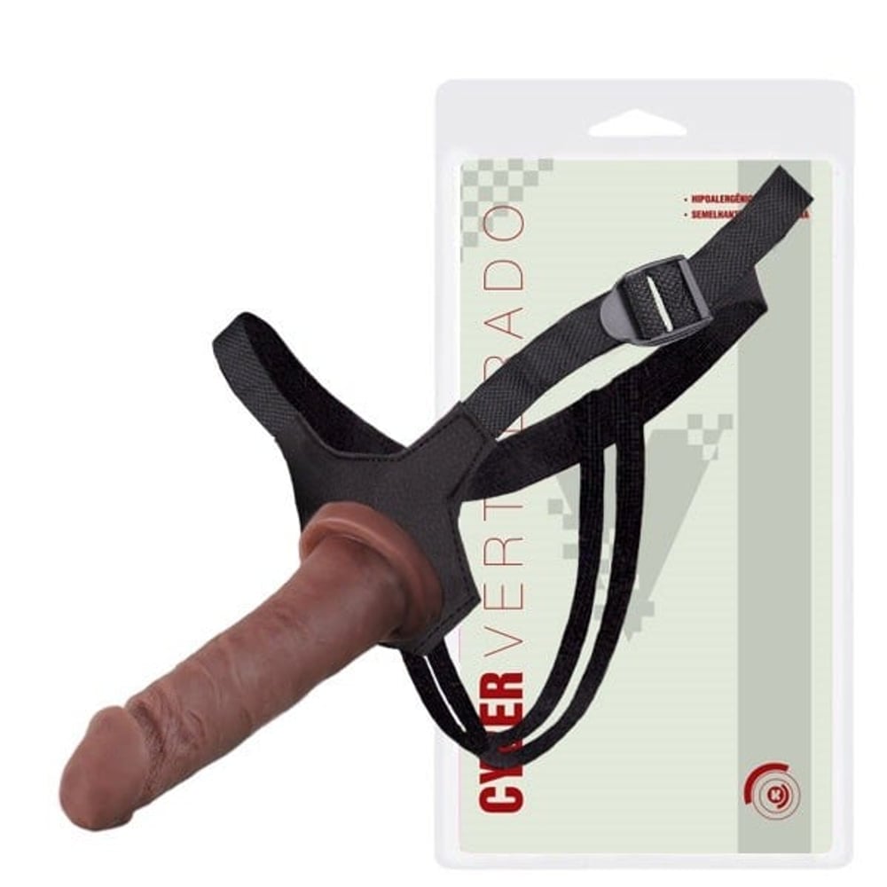 Cinta Com Pênis Em Cyber 17,5x3,8cm - Kgel