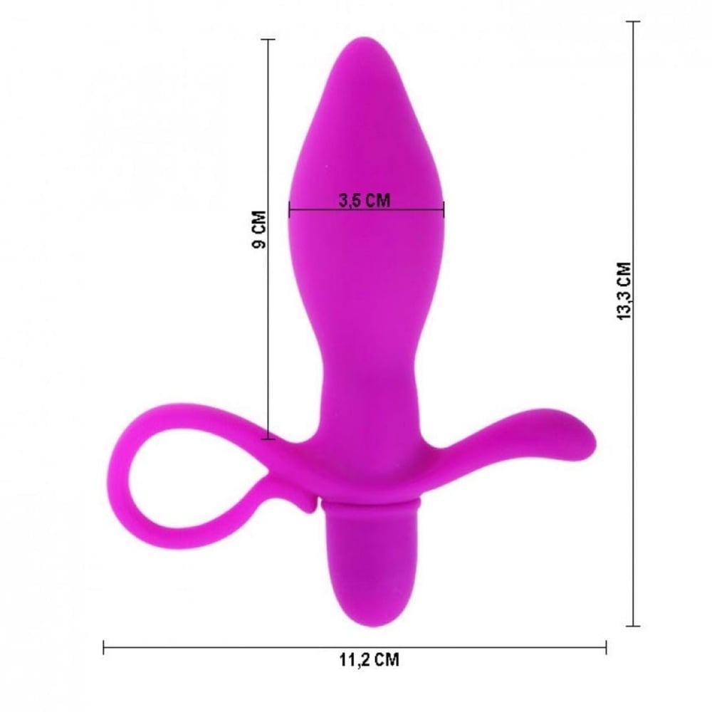 Plug Anal Em Silicone 10 Modos De Vibração Taylor Pretty Love