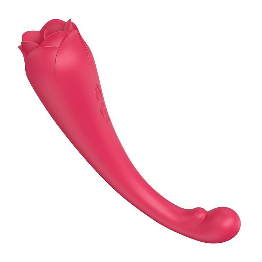 Vibrador Asap Flower Com Estimulador Clitoriano Shande