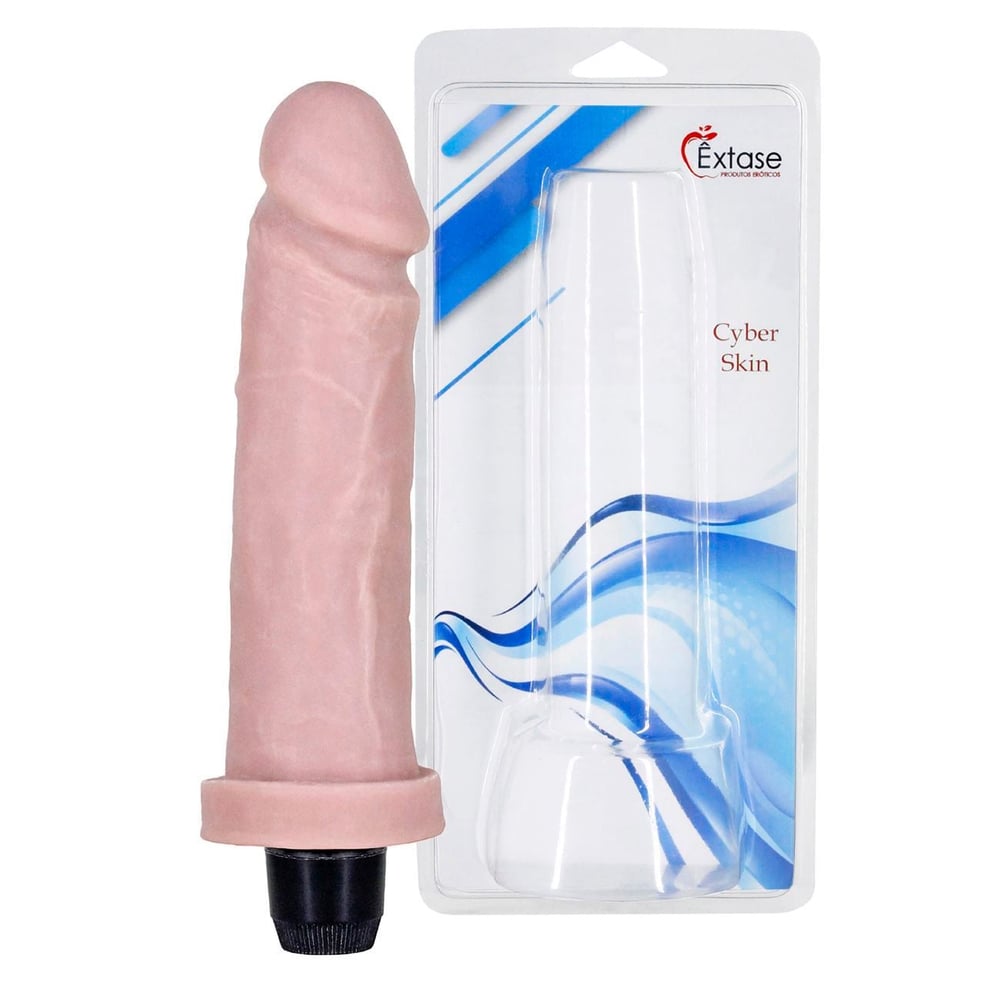 Protese Vibro Cyber Skin 17 X 4cm êxtase