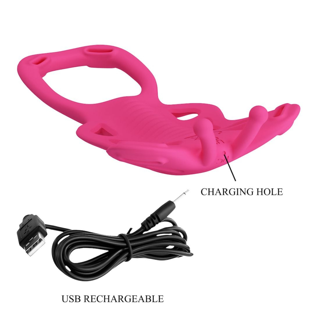 Cinta Ajustável Com Estimulador Clitoriano Com 10 Vibrações E Aplicativo Pretty Love