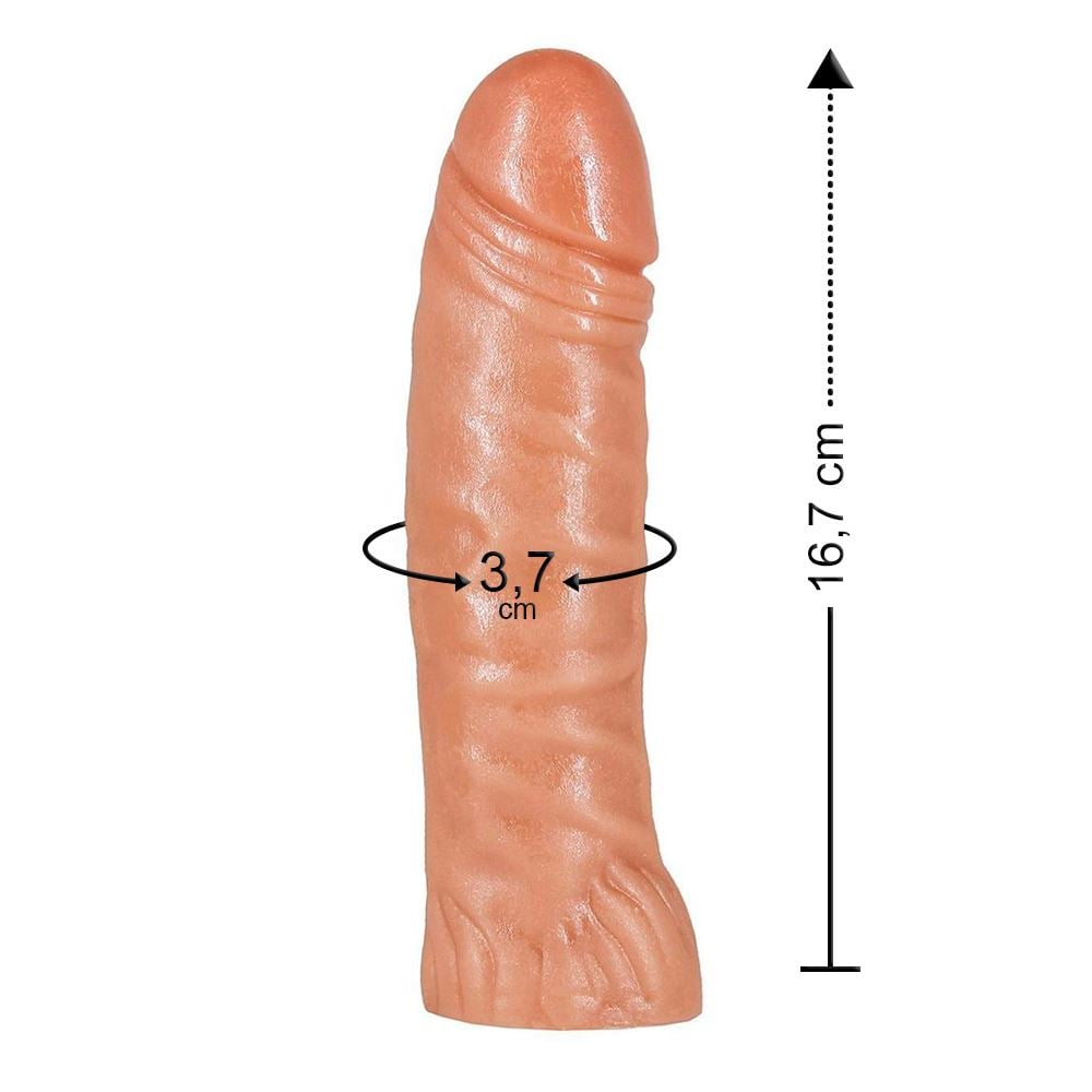 Prótese Garanhão Maciça 16,7 X 3,7cm Prazer & Cia