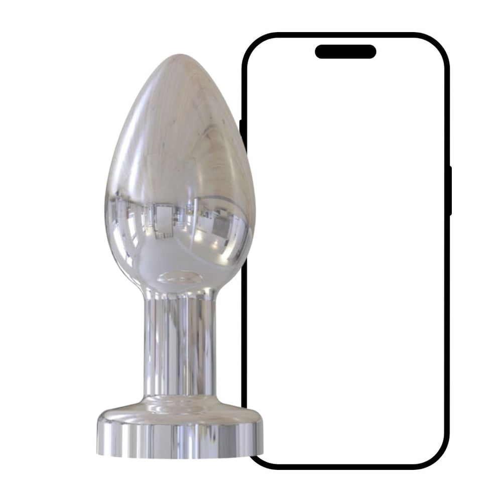 Plug Anal Cromado Com 10 Vibrações E Controle Via App Vibe Toys