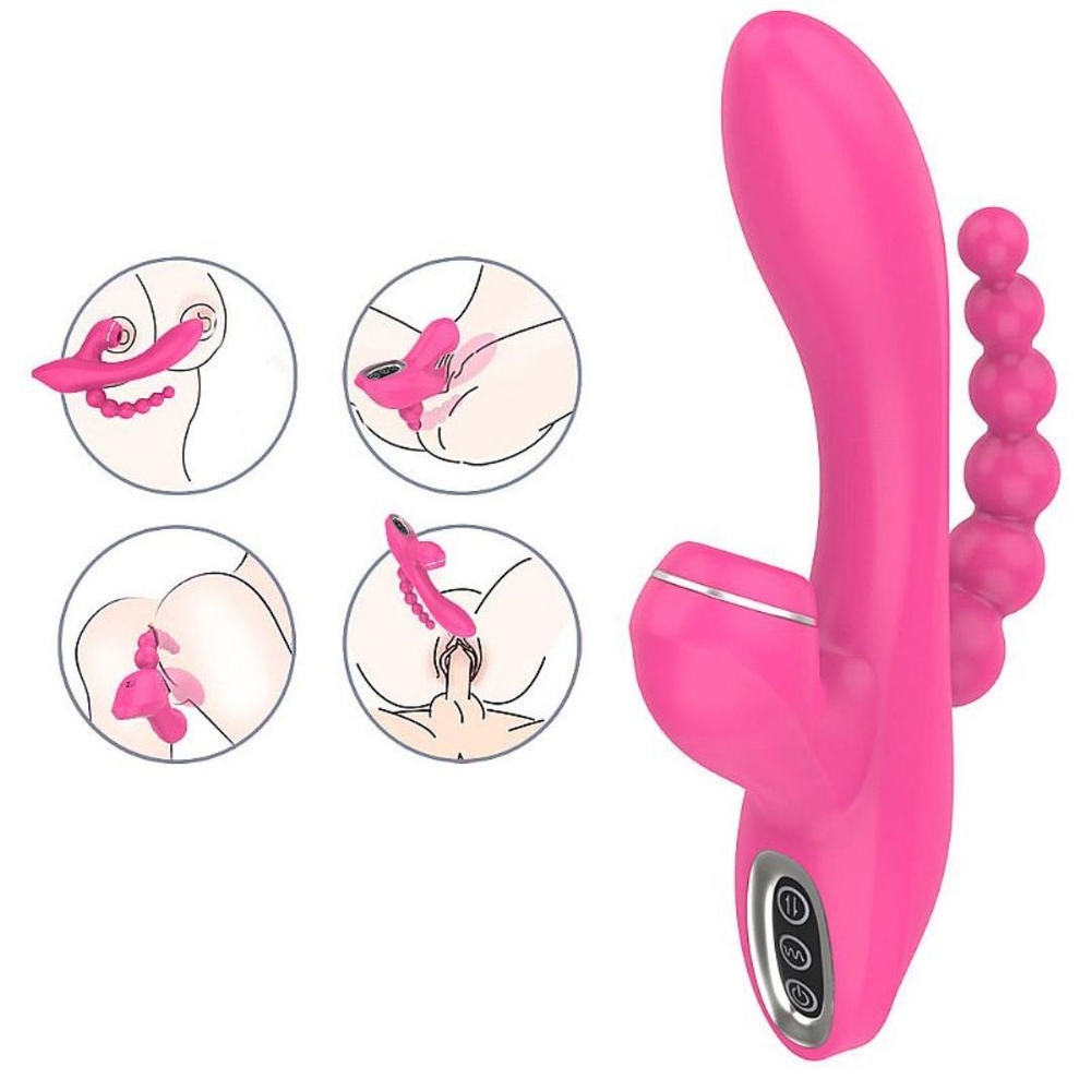 Vibrador Tripla Estimulação 7 Vibrações E 3 Modos De Pulsação Abel Vibe Toys