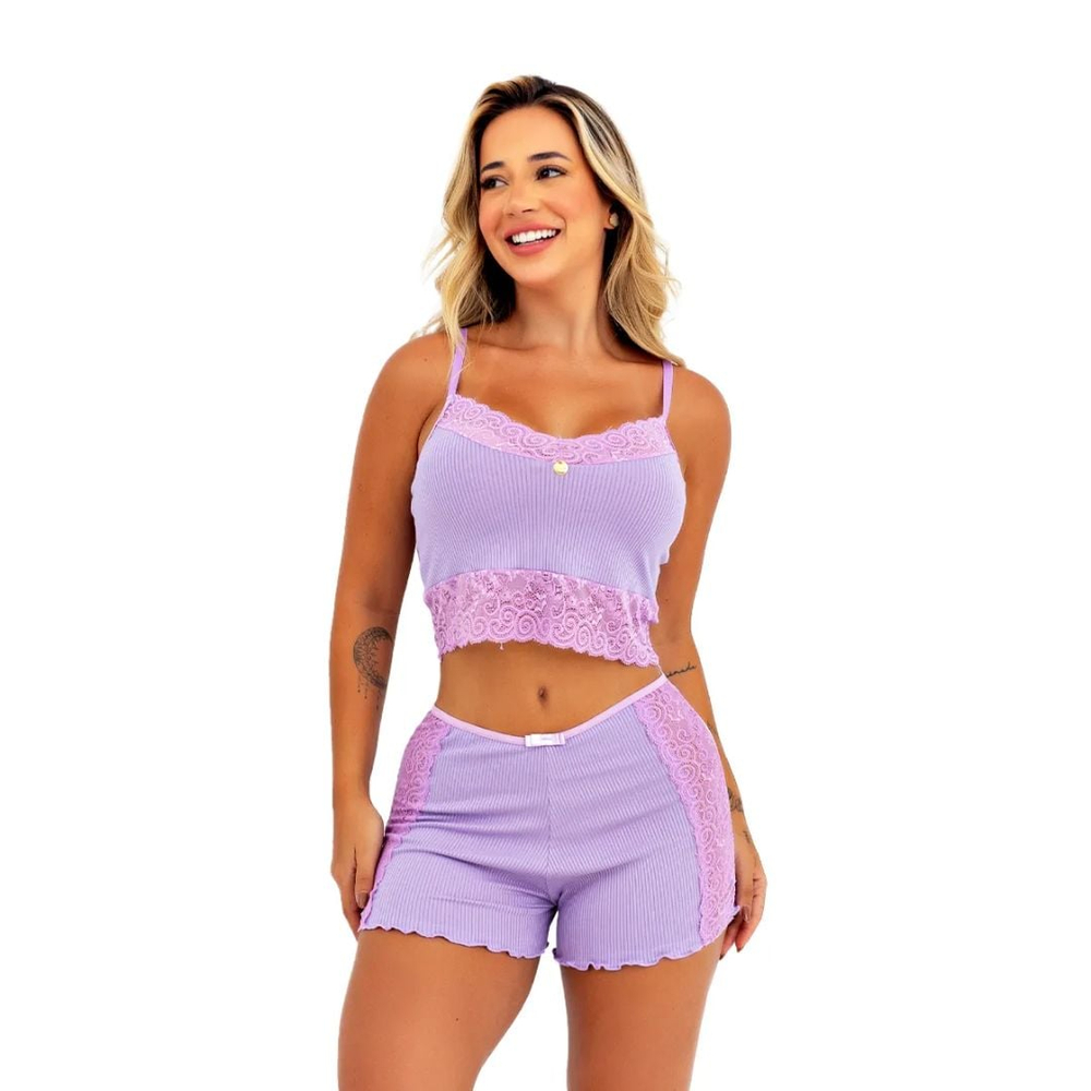 Babydoll Canelado Gabriella Suede Patitex