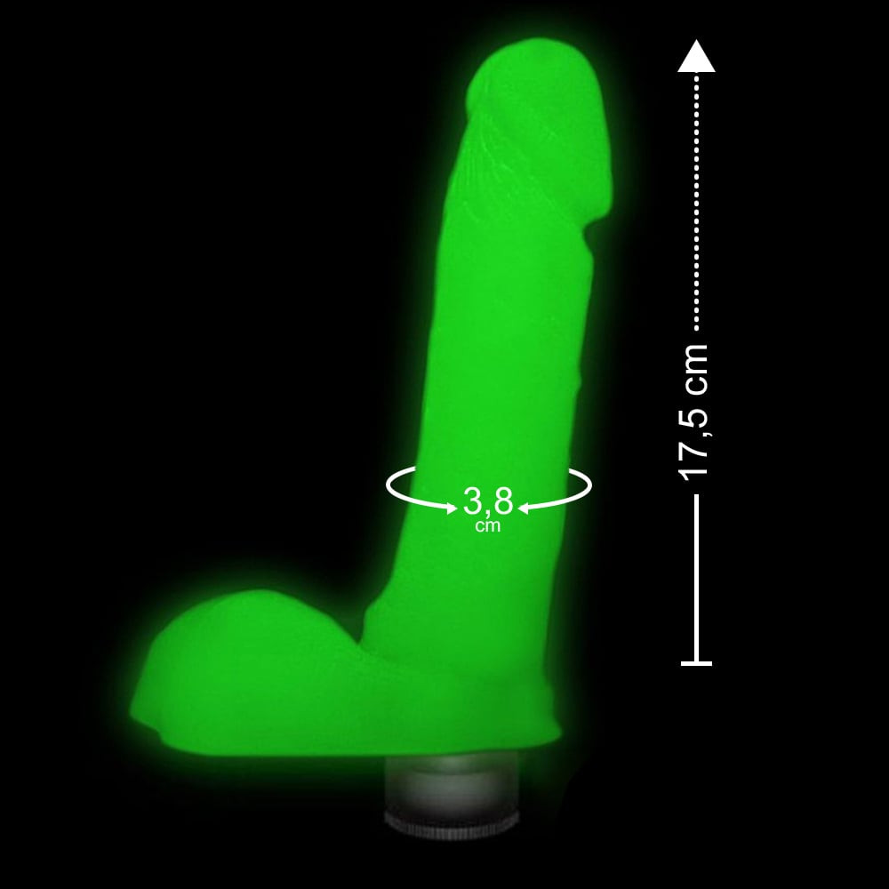 Protese Fosforecente Com Vibrador Interno 17,5 X 3,8 Cm Kgel