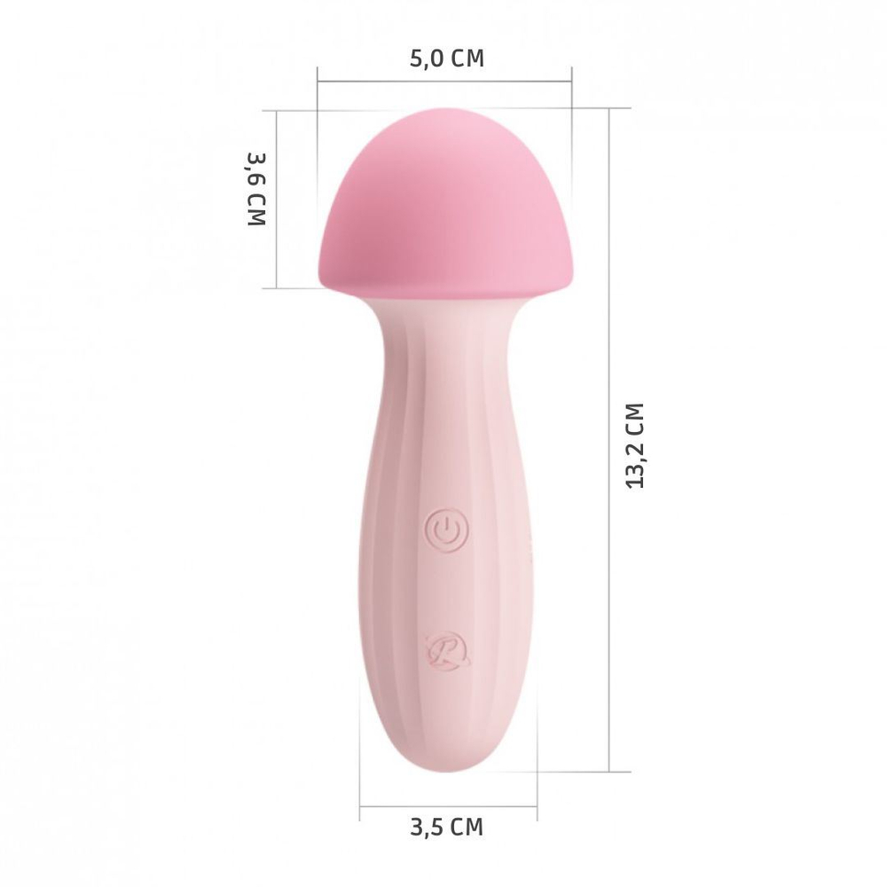 Vibrador Em Silicone Mushroom 12 Vibrações Pretty Love