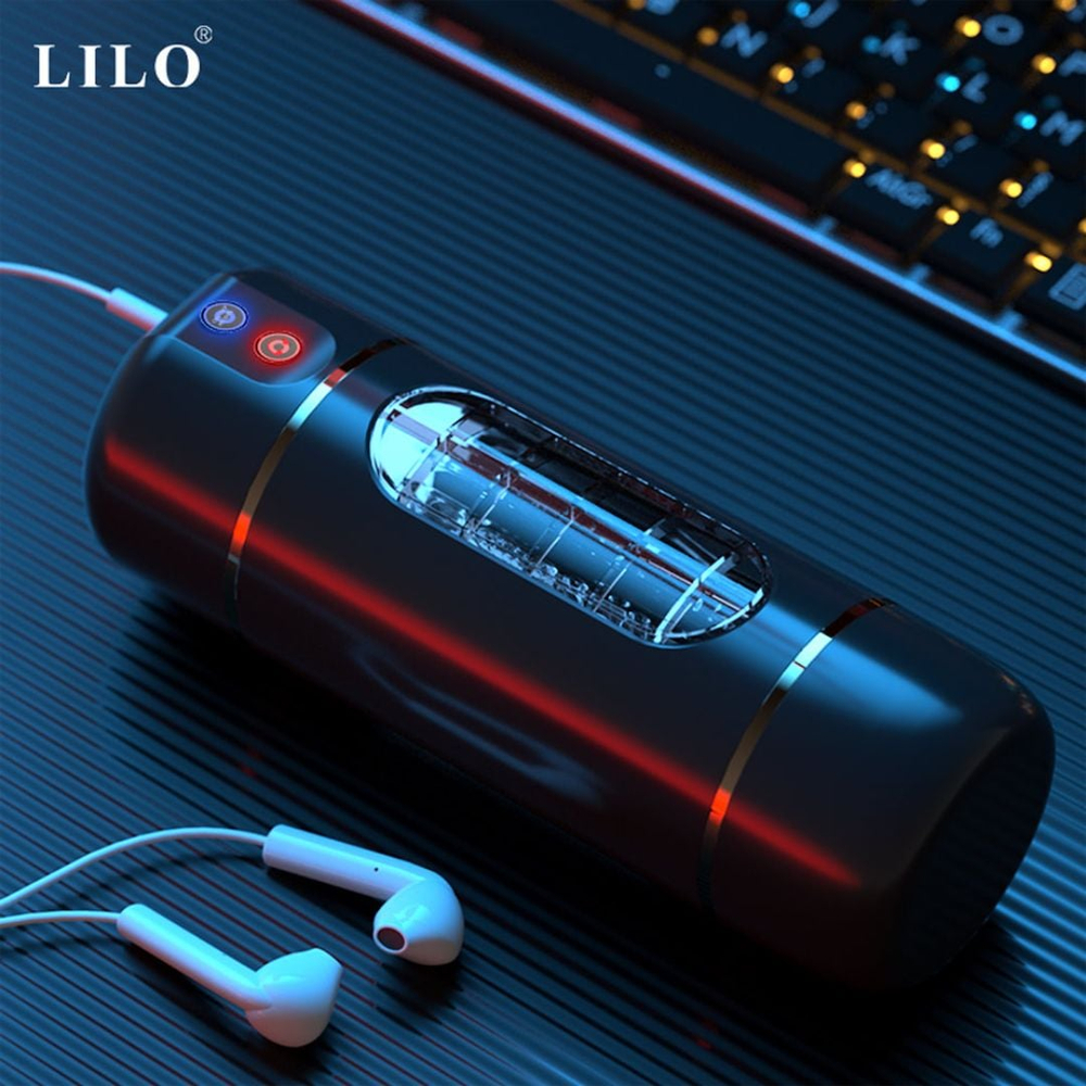 Masturbador Lanterna Recarregável Com Voz 10 Modos De Vibração Lilo