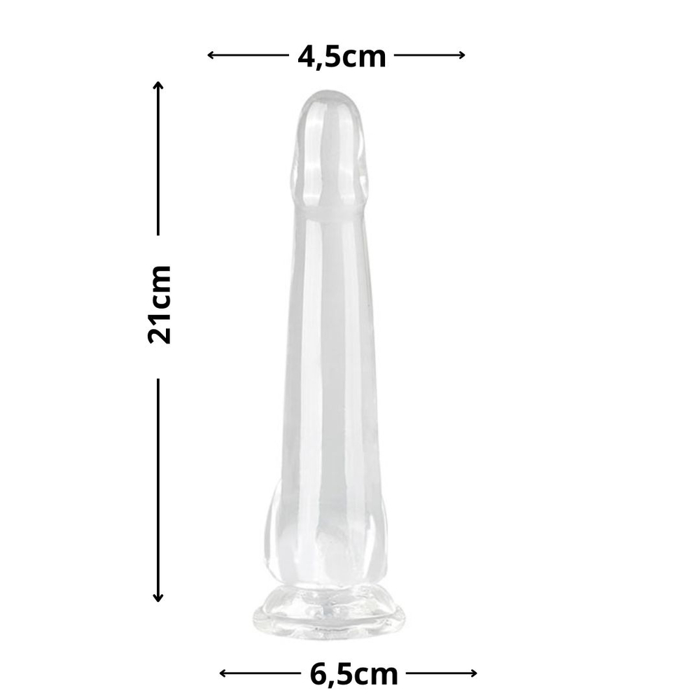 Pênis Realístico Jelly Com Escroto E Ventosa 21 X 4,5cm Vibe Toys