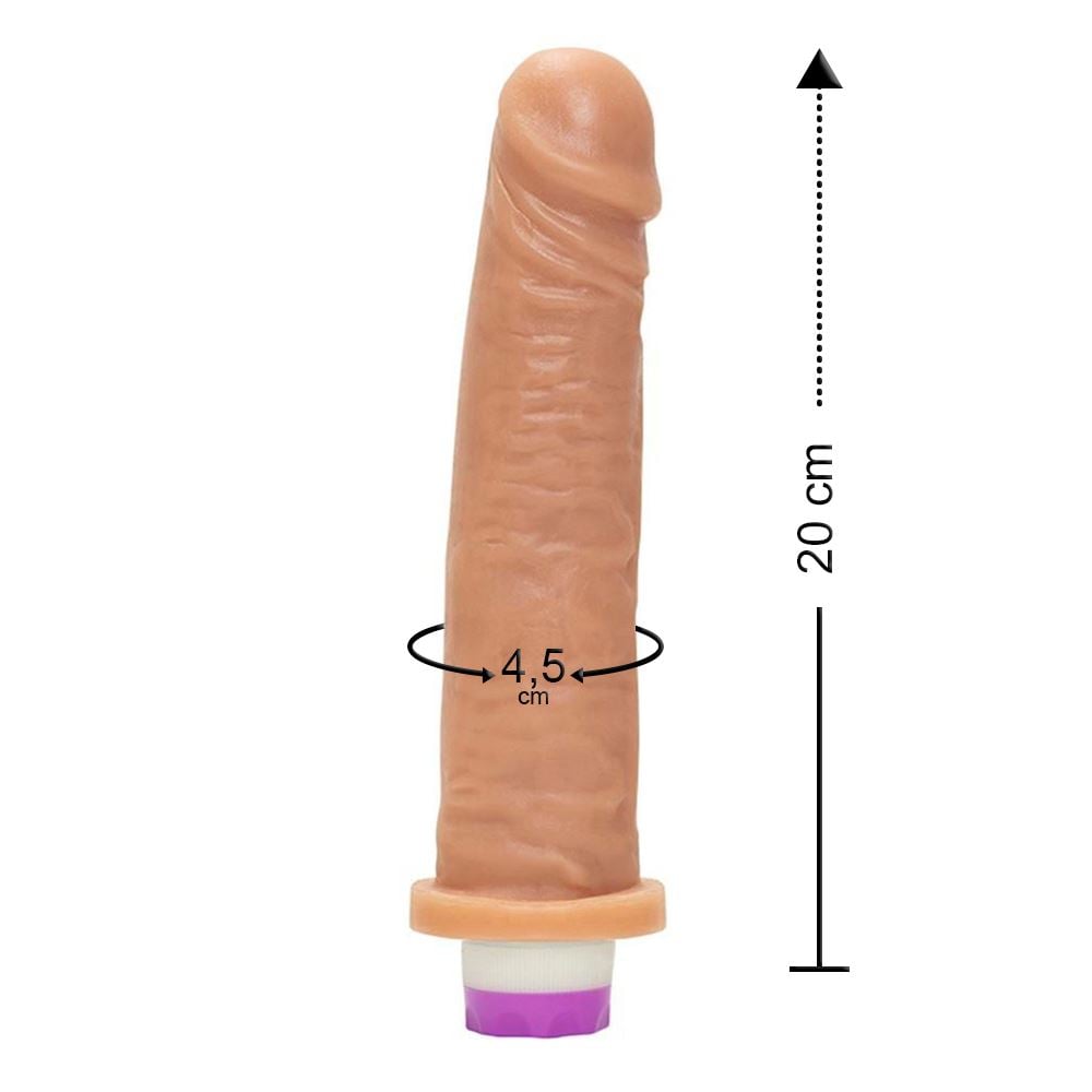 Prótese Com Vibrador Interno 20 X 4,5cm êxtase