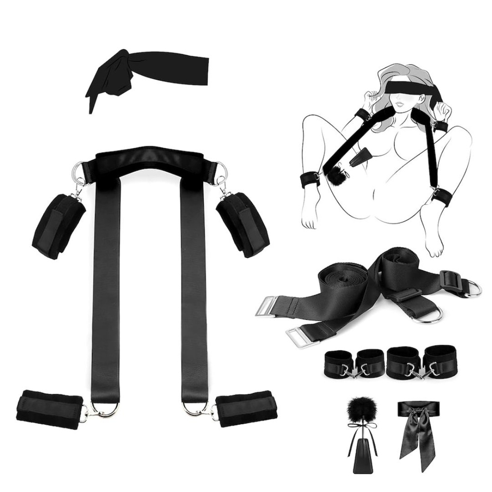 Kit Bondage Para Cama Com Algemas Ajustáveis Vibe Toys