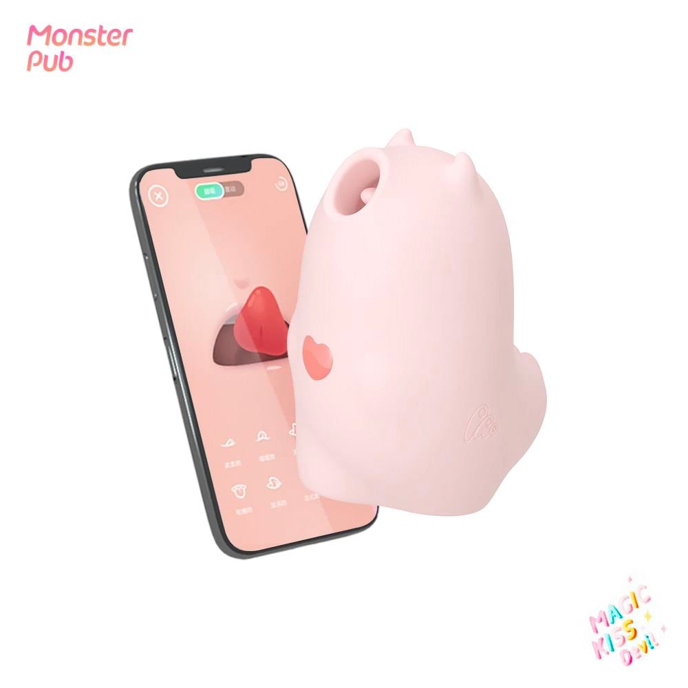 Cápsula Magic Kiss Devil Com Sucção E Movimento De Língua Monster Pub